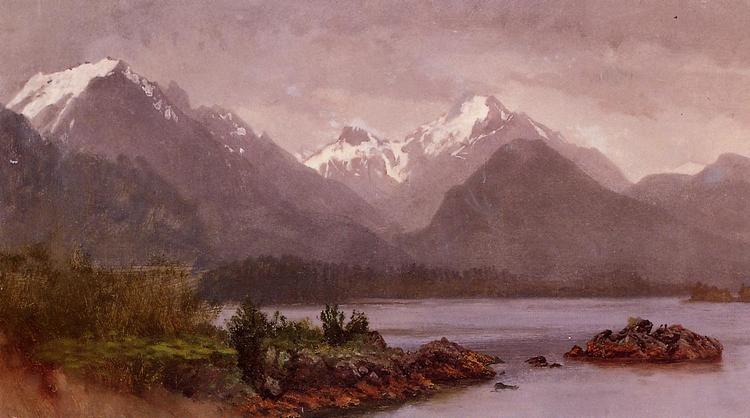 Albert Bierstadt Oil Painting The Grand Tetons, Wyoming